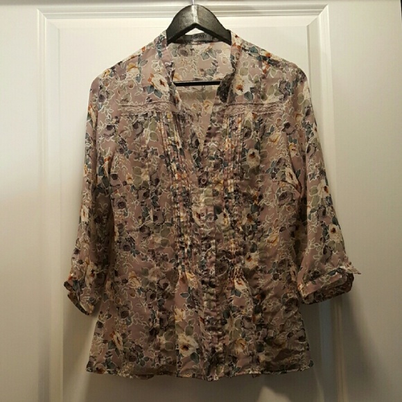 ⛔SOLD⛔ Dusty purple rose shirt - Picture 3 of 7