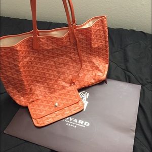 goyard orange tote
