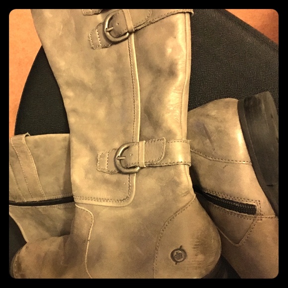 Born Shoes - NWB BORN GRAY RIDING BOOTS