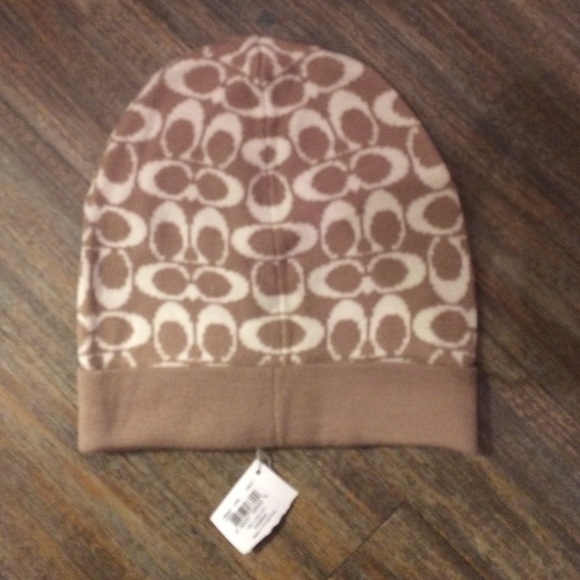 NWT Coach signature logo knit hat