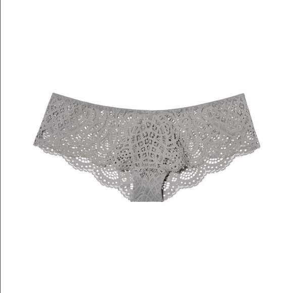 NWT Gray Victoria's Secret Crochet Lace Panty