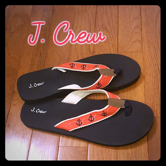 NWOB J. Crew Anchor Flip Flops