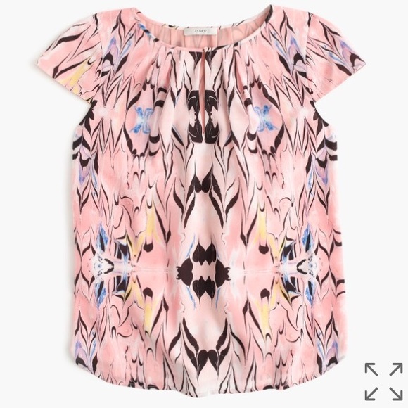 J. Crew Tops - J. Crew Cap Sleeve Marble Top