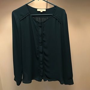Loft emerald blouse medium