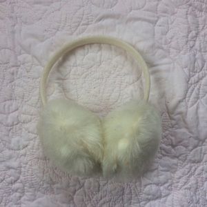 J. Crew white ear muffs