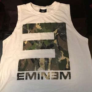 White Eminem Tank Top