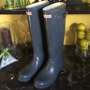 🎉 Hunter Boots in Graphite Grey Gloss 🎉