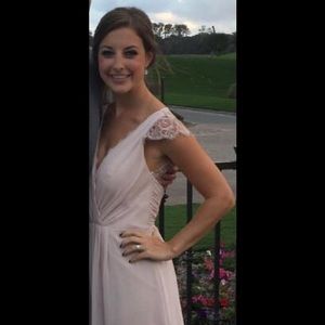 Blush bridesmaids dress