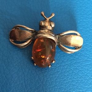 Baltic Amber Bee Broach