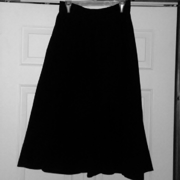 Suede A-line skirt