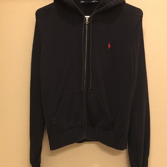Black zip up hooded jacket