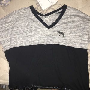 VS Pink Sequenced Long Sleeved Tee