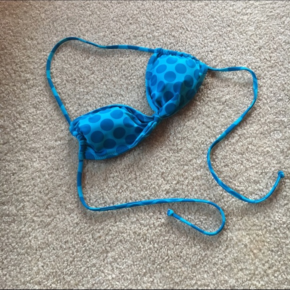 Swimsuit, Top Blue Polka Dots
