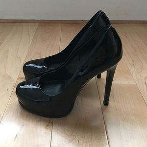 Kelsi Dagger Black Patent Ultra High Heels