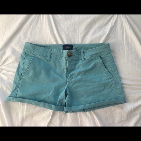 American Eagle twill midi shorts