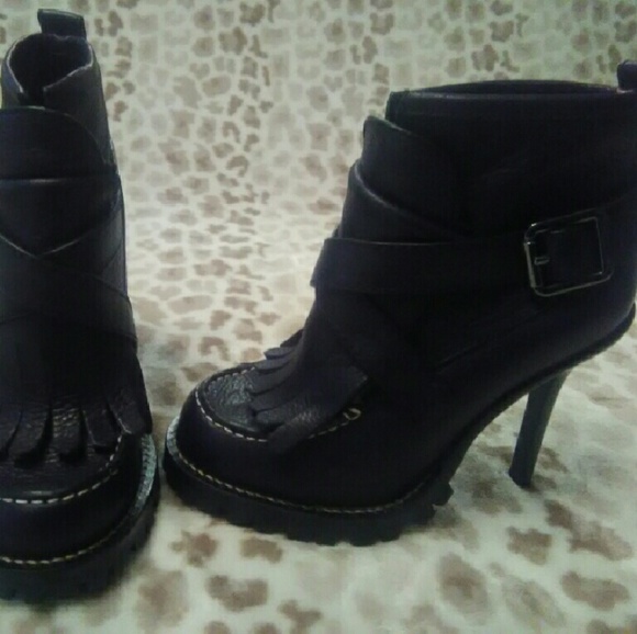 Tory Burch black leather booties, brand new