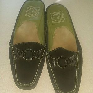 Cole Haan black suede mules *like new* sz 7