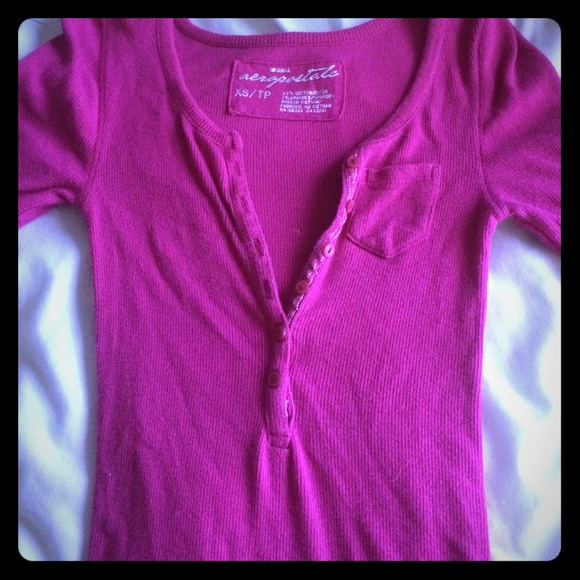 Pink 3/4 sleeve aeropostal shirt
