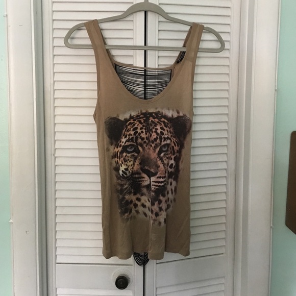 Tank top with fringe back