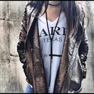 Free People Sequins Bomber!