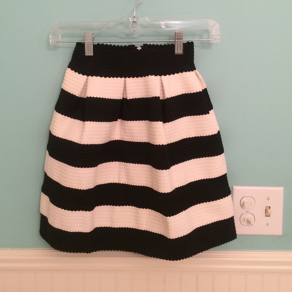 Black and white striped skirt