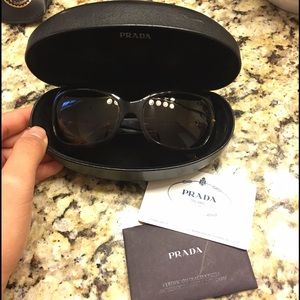 Tortoise Prada sunglasses