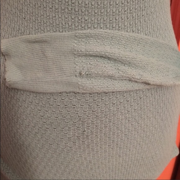 Free People sea foam green thermal Henley EUC! - Picture 4 of 4