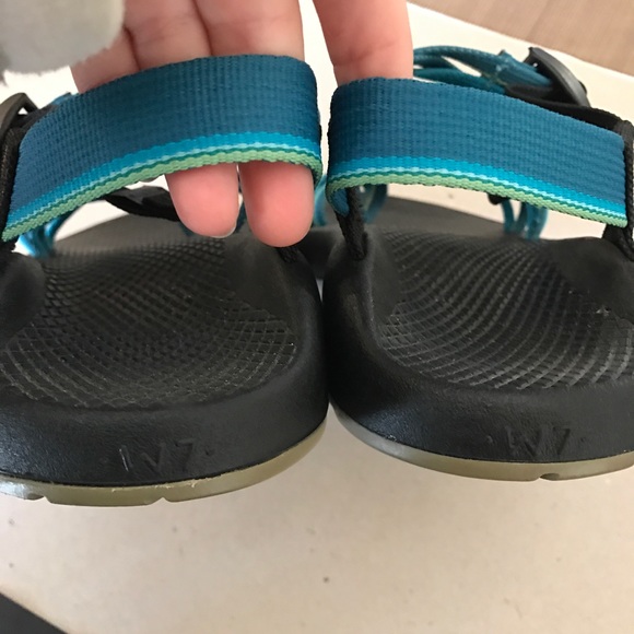 Women's Chacos ZX2 blue and green printed 7 - Picture 2 of 4
