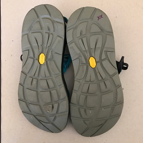 Women's Chacos ZX2 blue and green printed 7 - Picture 4 of 4