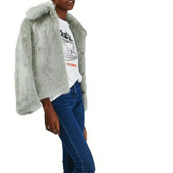 Topshop Claire Faux Fur Coat - Picture 2 of 2