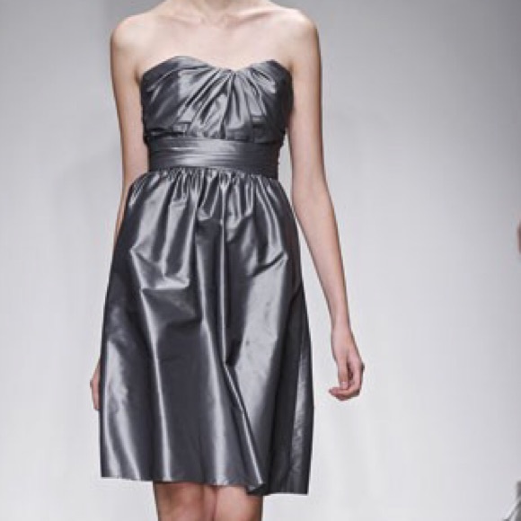NWT Amsale sweetheart short length taffeta dress