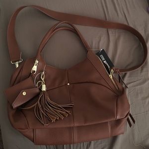 Steve Madden cognac satchel