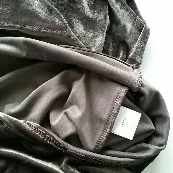 Silvery Brown Velvet Sheath Dress - Picture 4 of 4