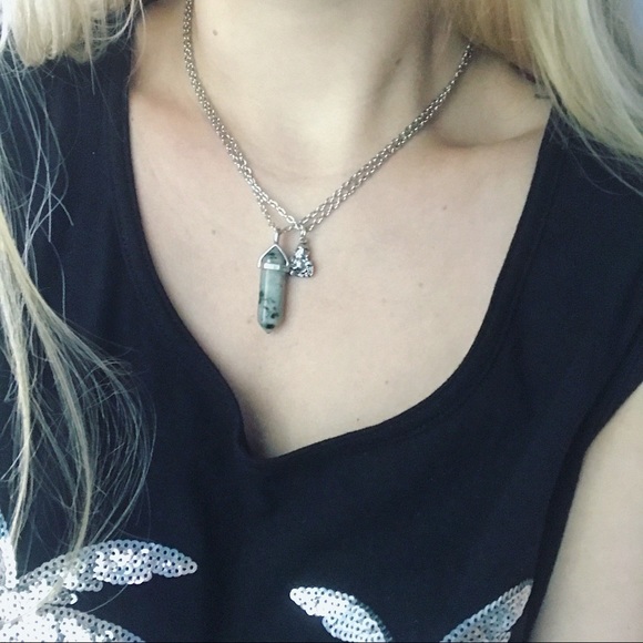 Sesame Jasper Point Necklace - Picture 2 of 2