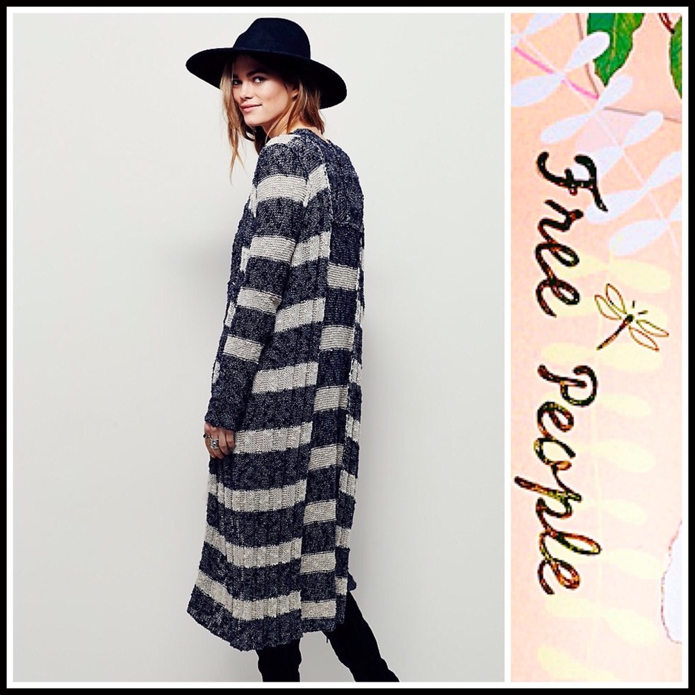 ❌SOLD❌FREE PEOPLE Long Cardigan Duster - Picture 3 of 8