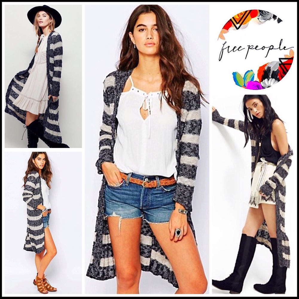 ❌SOLD❌FREE PEOPLE Long Cardigan Duster - Picture 1 of 8