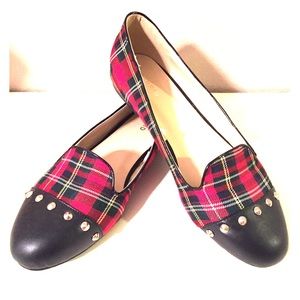 Torrid Red Plaid Flats, size 11