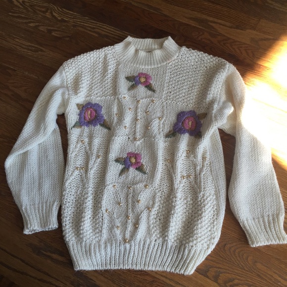 Vintage embroidered sweater