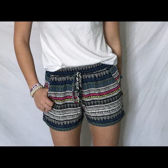 M Aztec Patterned beach shorts