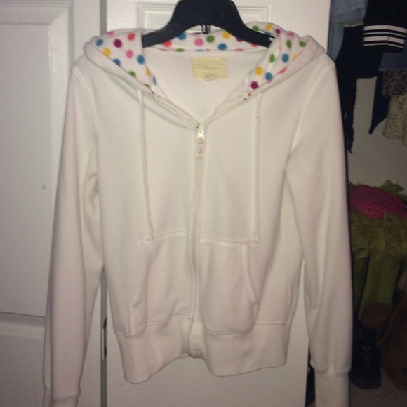 Aeropostale zip up jacket polka dots