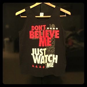 2 men's tank tops red and black