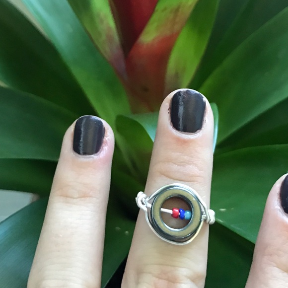 Silver aesthetic midi ring