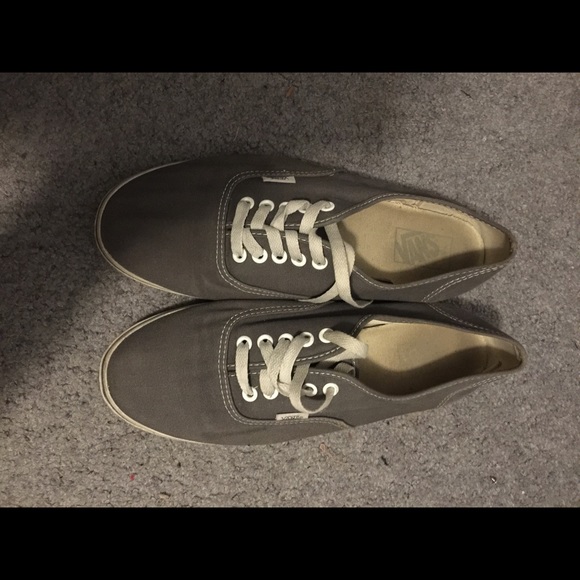 Grey low rise Vans