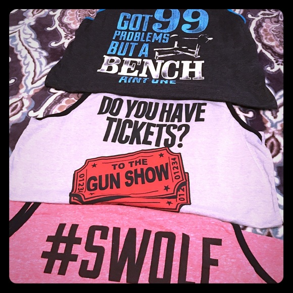 Three cocky gym shirts 😂