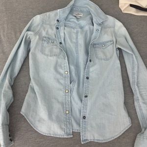 Denim button down