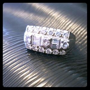 Granat Bros Platinum Art Deco Diamond Ring