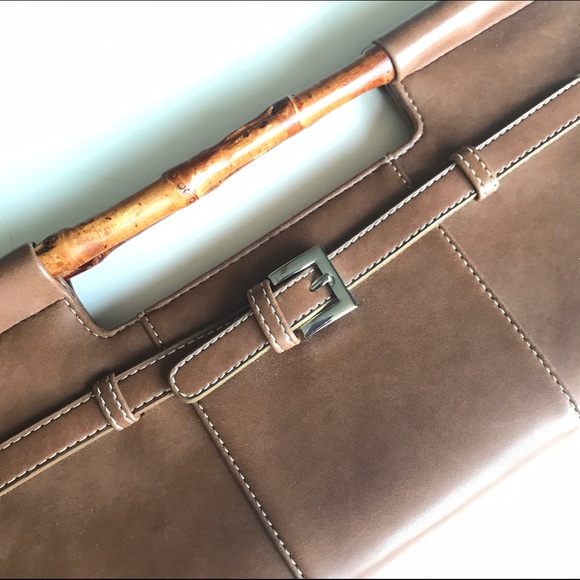 The Limited Handbags - 👜 Bamboo Clutch • The Limited • Vintage A+