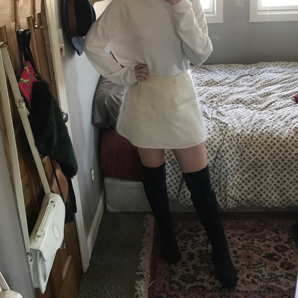 100% mohair vintage mini skirt