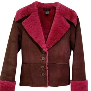 4 Kai 🙀Sheri Bodell Brown Pink Shearling Jacket🙀