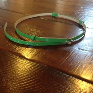 green skinny belt from The Limited